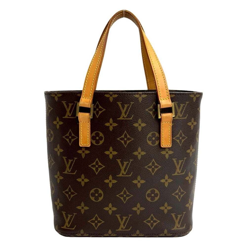 LOUIS VUITTON Authentic Brown Monogram Leather Tote Bag